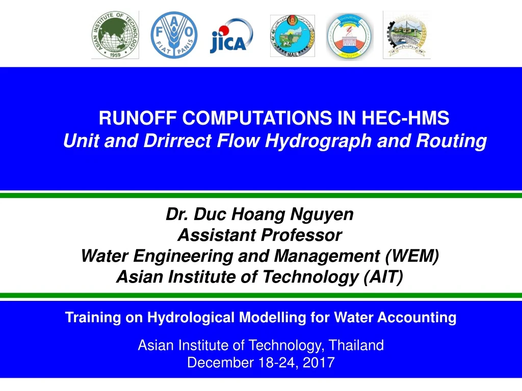 runoff computations in hec hms unit and drirrect