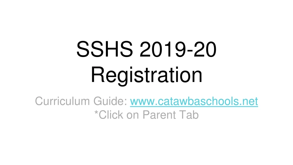 sshs 2019 20 registration