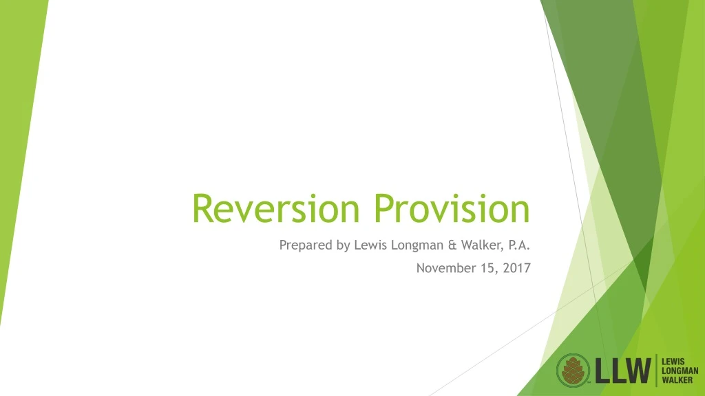 reversion provision