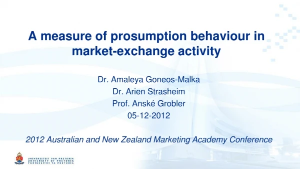A measure of prosumption behaviour in market-exchange activity