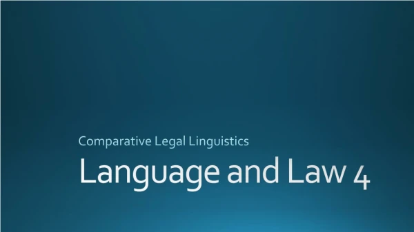 Language and Law 4