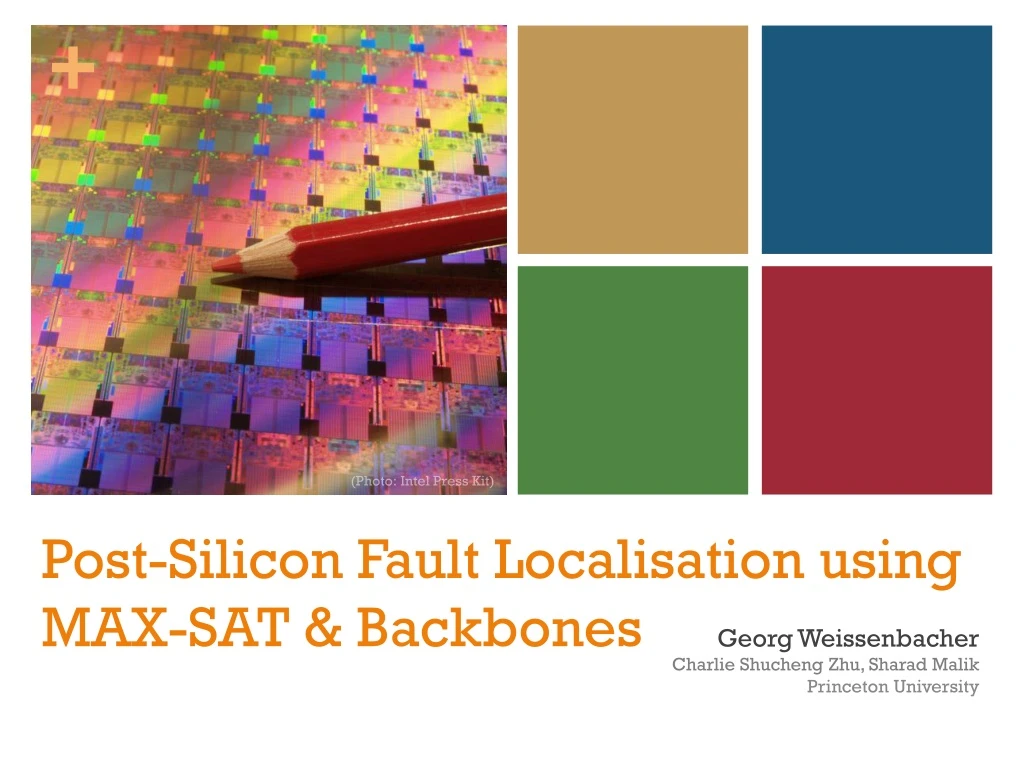 post silicon fault localisation using max sat backbones