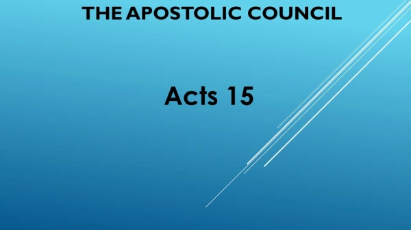 The apostolic council