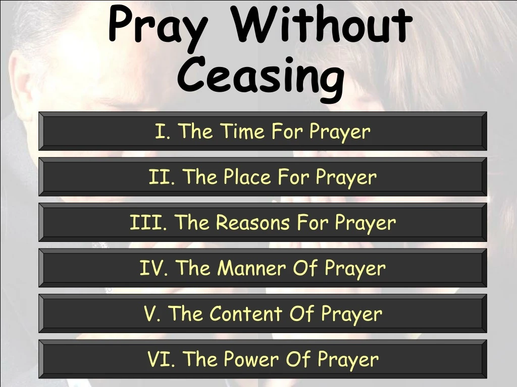 pray without ceasing