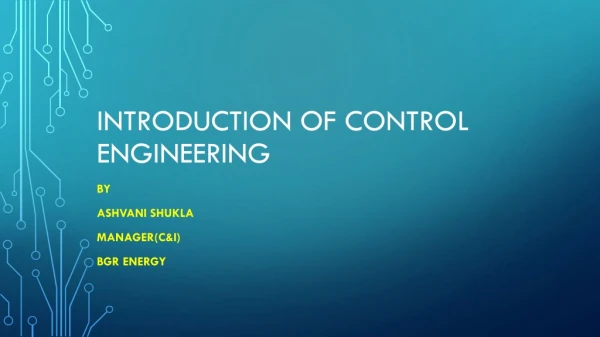 Introduction of control engineering