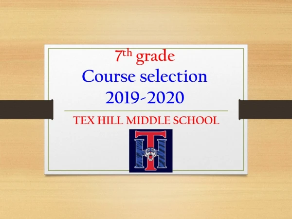 7 th grade Course selection 2019-2020