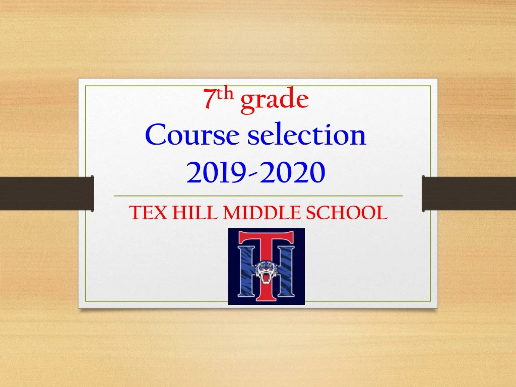 7 th grade course selection 2019 2020