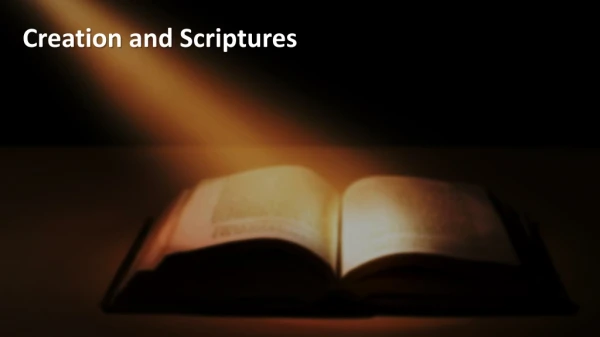Creation and Scriptures