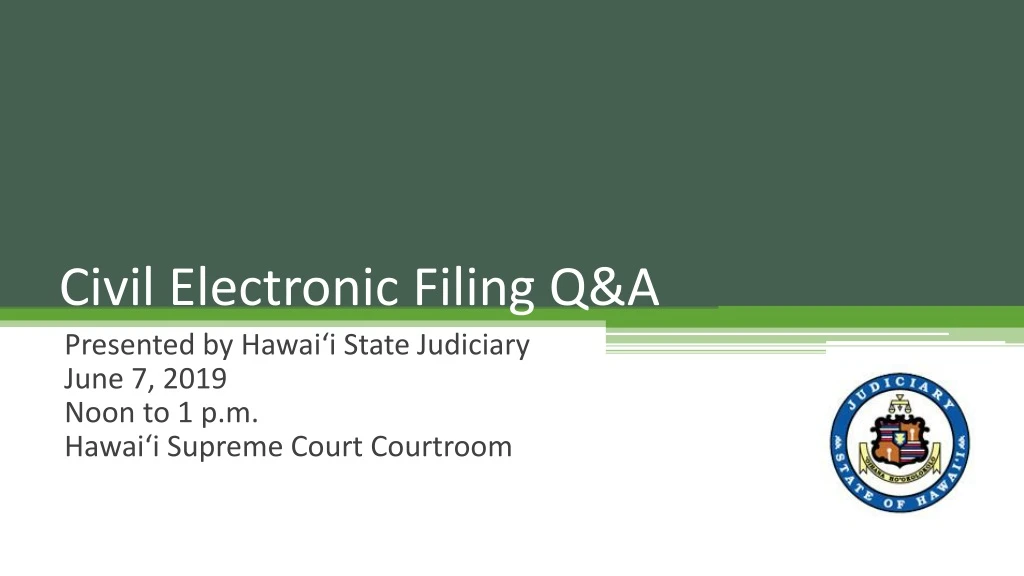 civil electronic filing q a