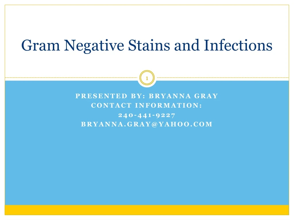 gram negative stains and infections