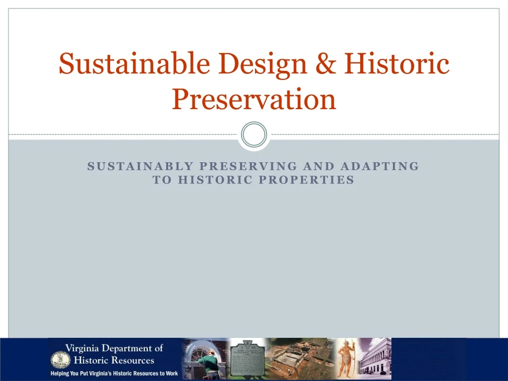sustainable design historic preservation