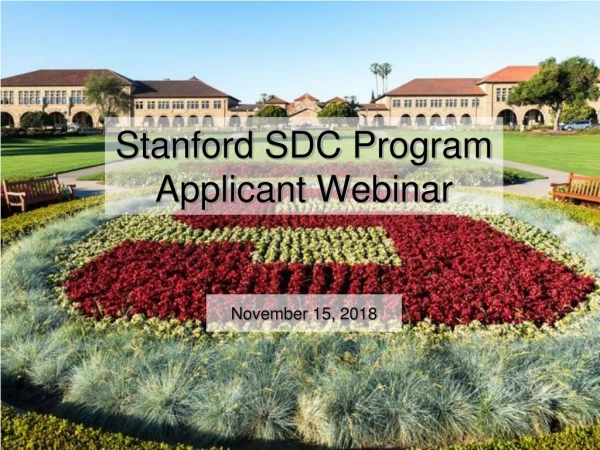 Stanford SDC Program Applicant Webinar
