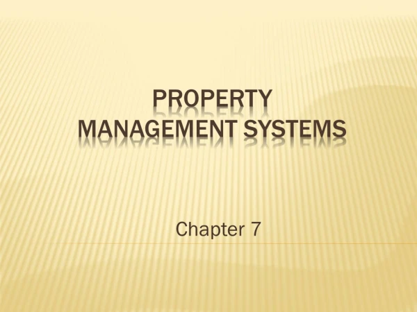 Property Management Systems