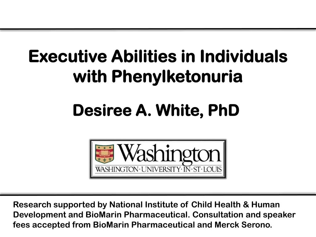 executive abilities in individuals with