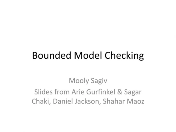 Bounded Model Checking