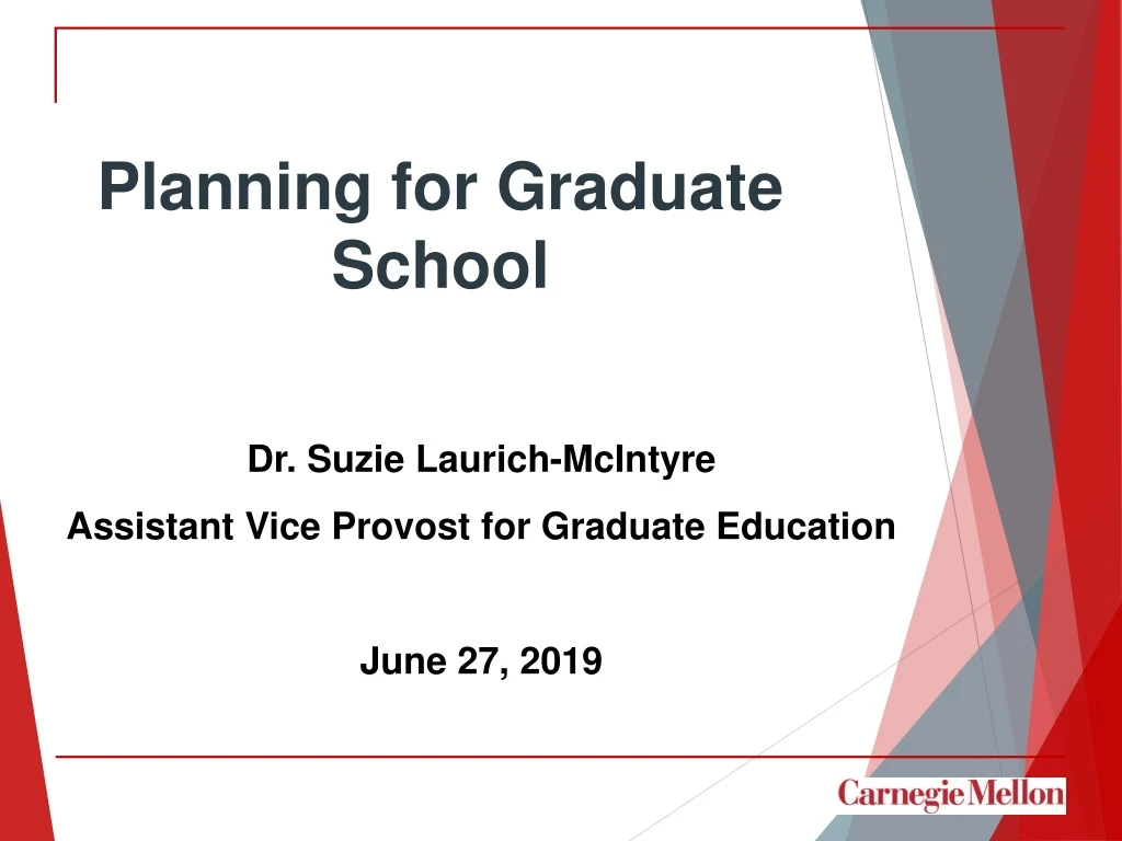 planning for graduate school