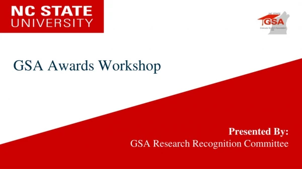 GSA Awards Workshop