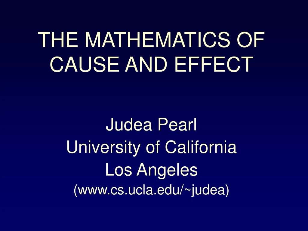 judea pearl university of california los angeles www cs ucla edu judea
