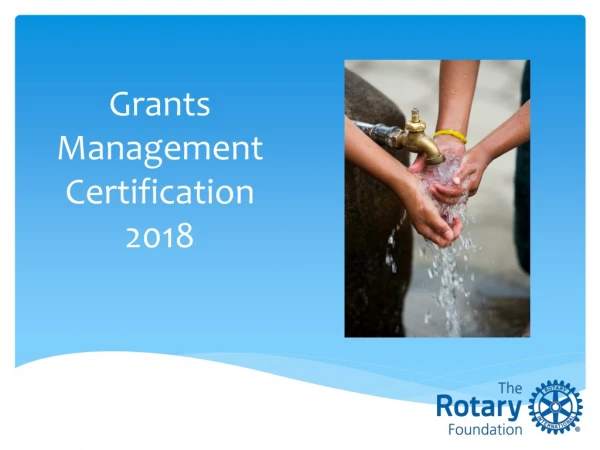 Grants Management Certification 2018
