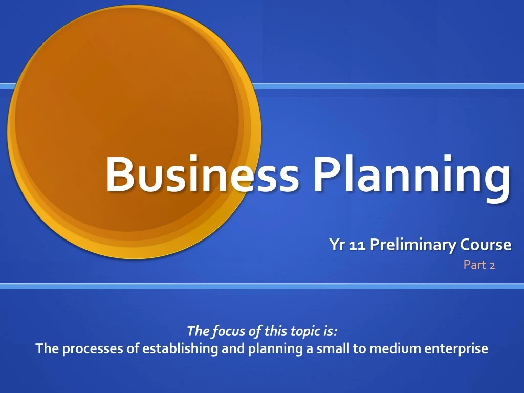 business planning