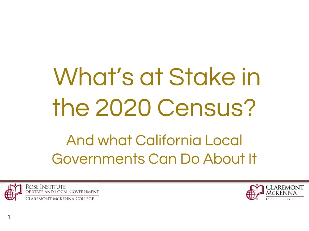 what s at stake in the 2020 census