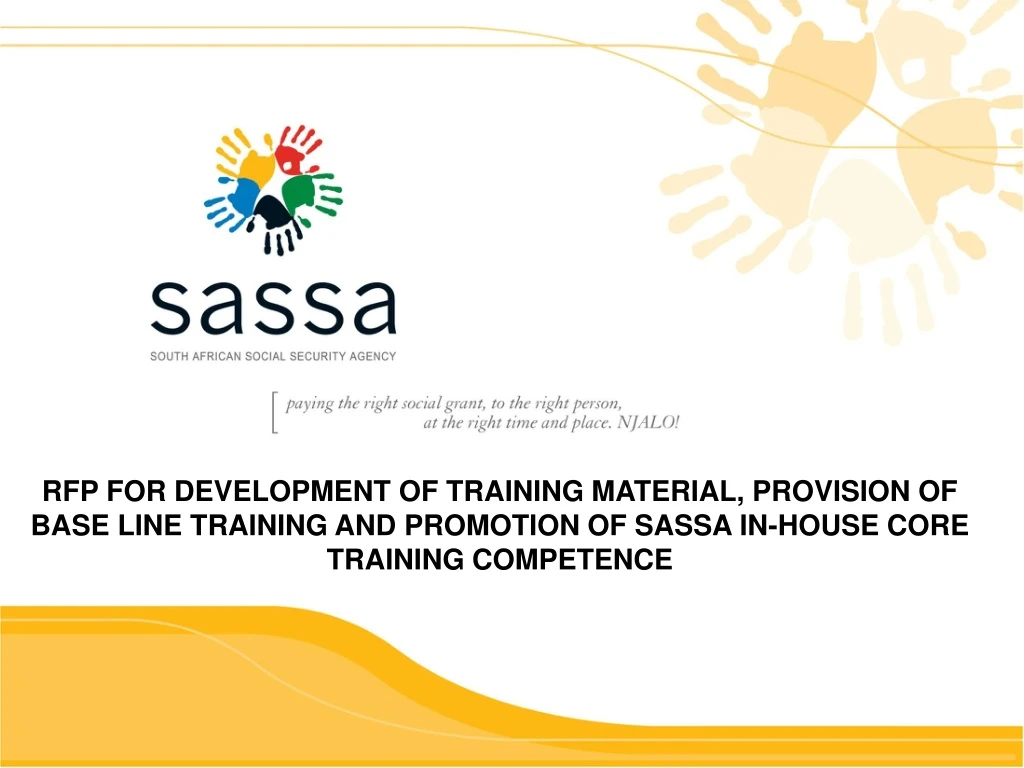 rfp for development of training material