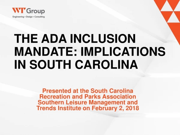 THE ADA INCLUSION MANDATE: IMPLICATIONS IN SOUTH CAROLINA