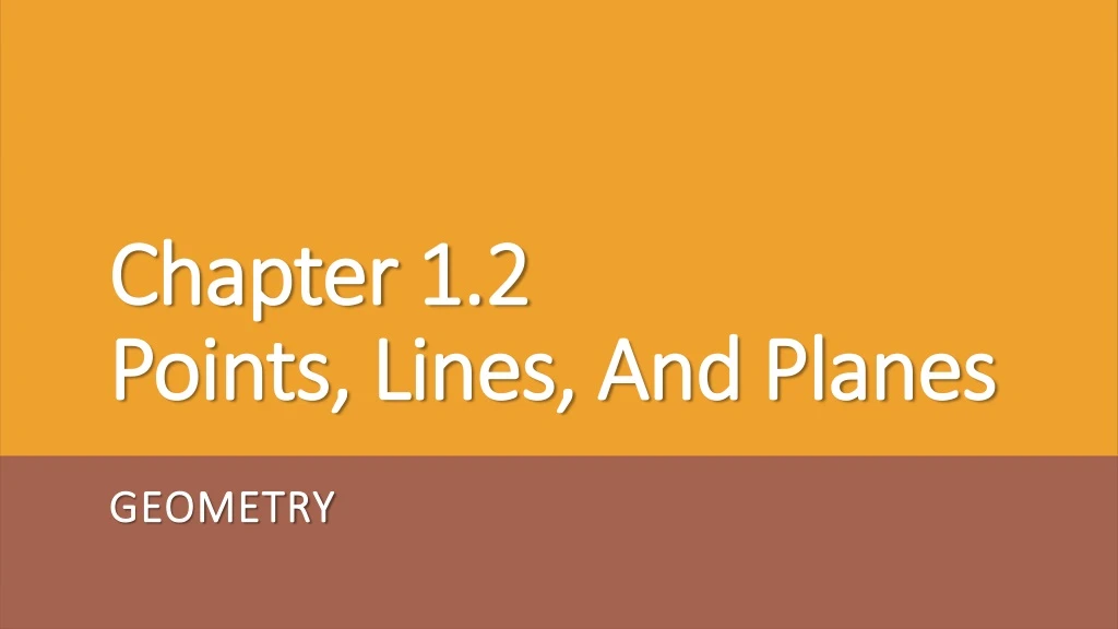 chapter 1 2 points lines and planes