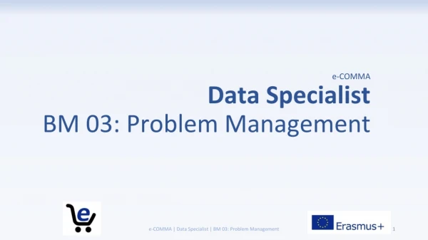 e-COMMA Data Specialist BM 03: Problem Management