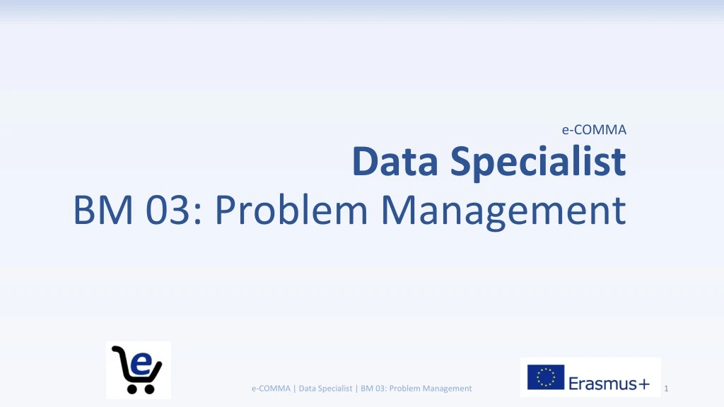 e comma data specialist bm 03 problem management