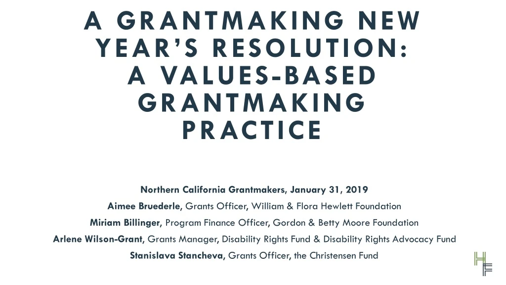 a grantmaking new year s resolution a values based grantmaking practice