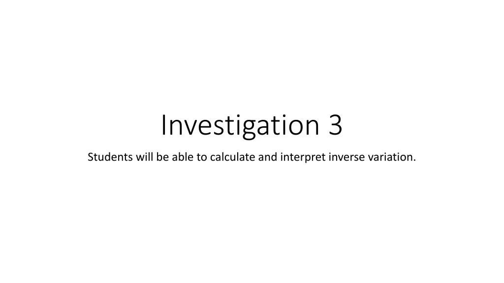 investigation 3