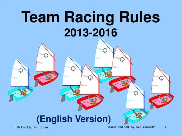 Team Racing Rules 2013-2016