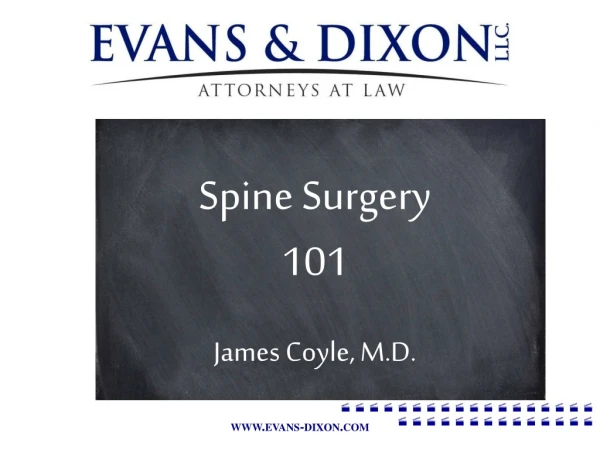 Spine Surgery 101