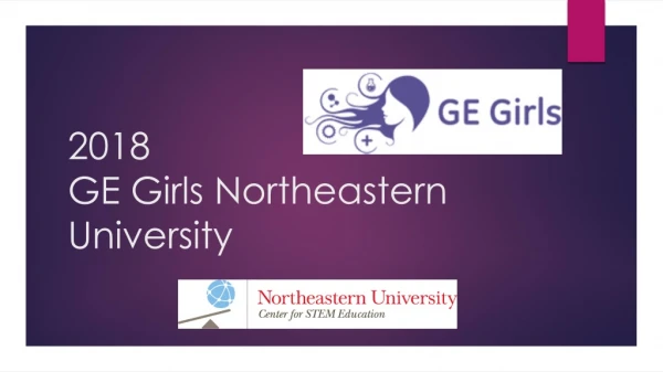 2018 G E Girls Northeastern University