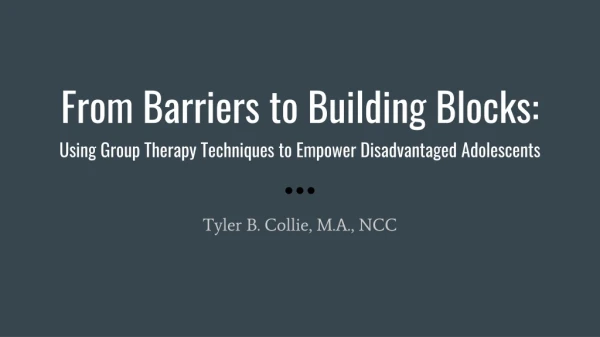From Barriers to Building Blocks: