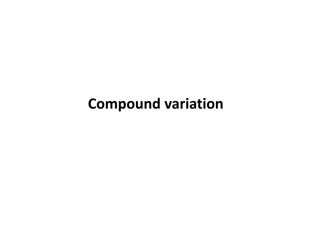 compound variation