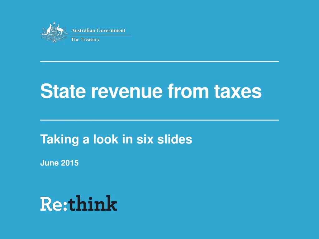 state revenue from taxes