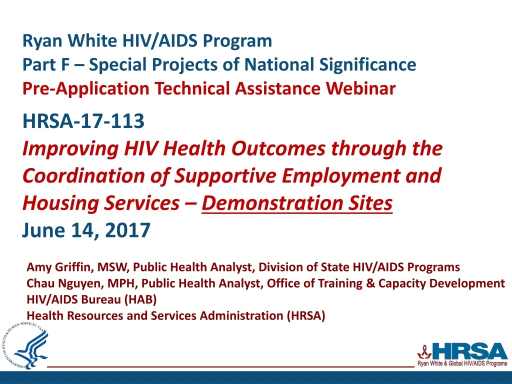 ryan white hiv aids program part f special
