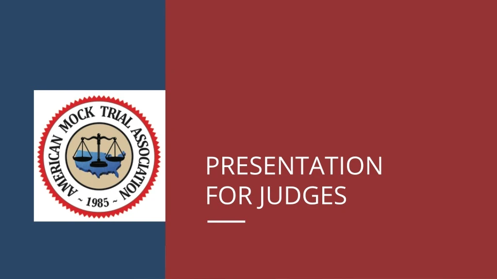 presentation for judges