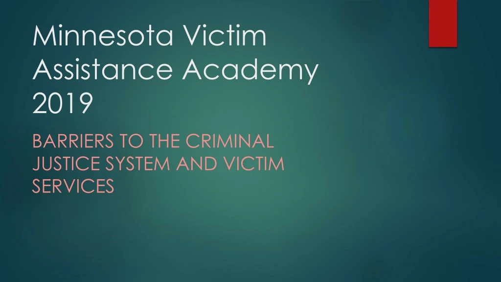 minnesota victim assistance academy 2019
