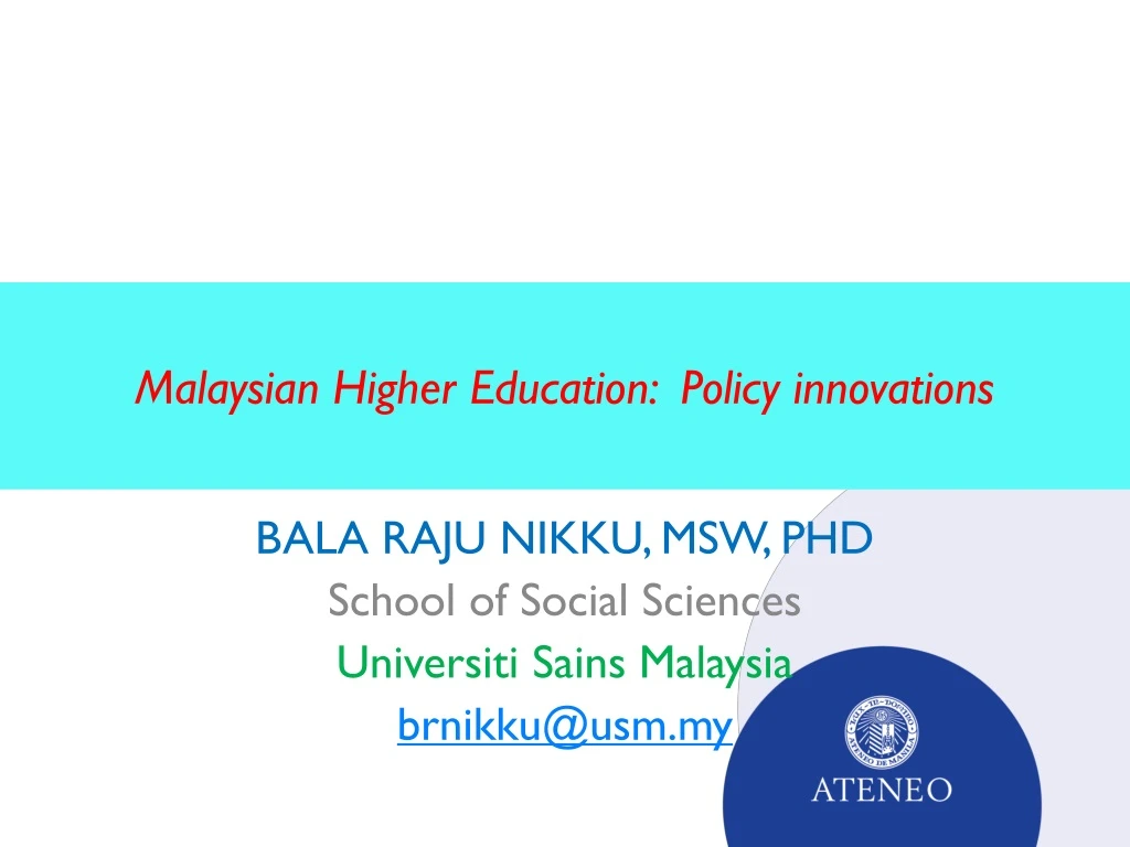 malaysian higher education policy innovations