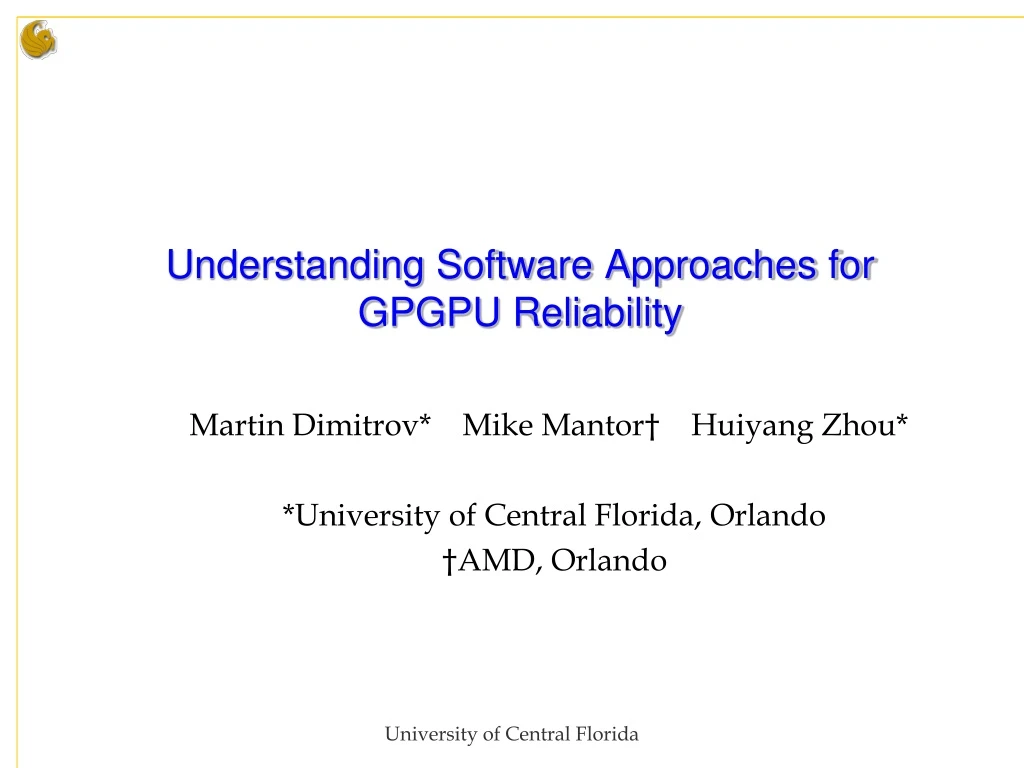 understanding software approaches for gpgpu