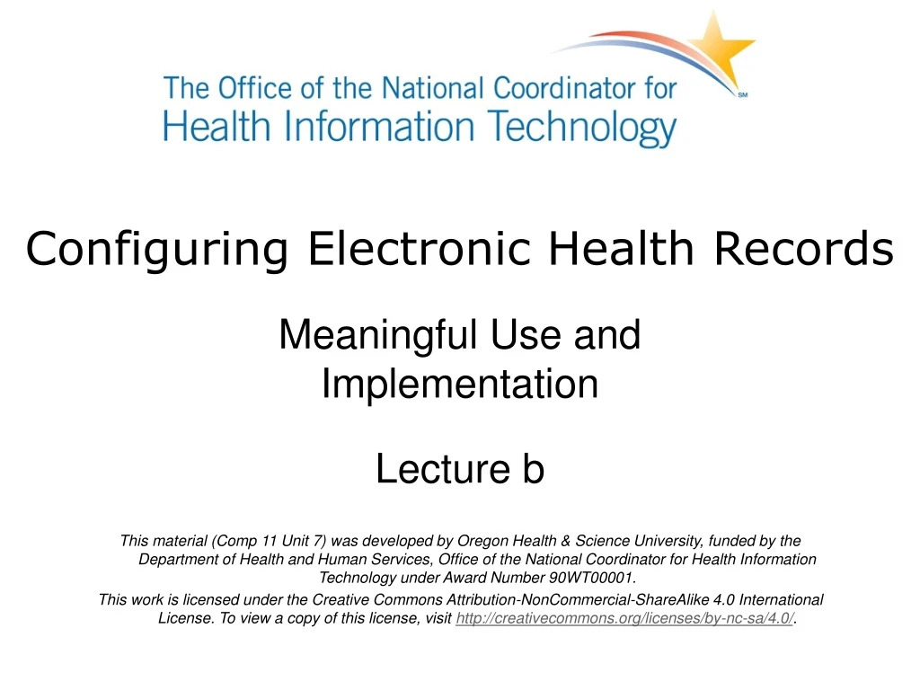 configuring electronic health records