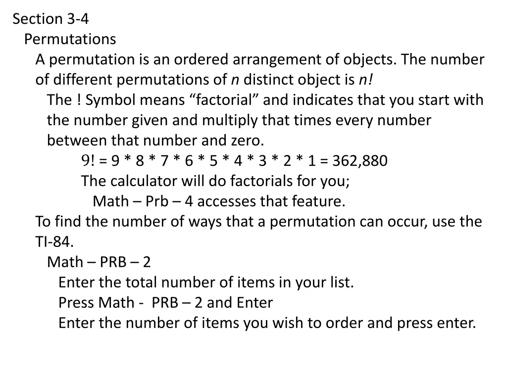 section 3 4 permutations a permutation