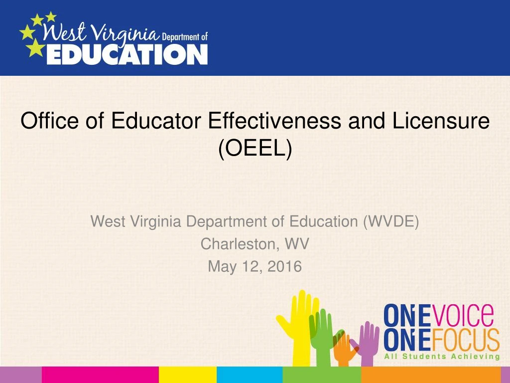 office of educator effectiveness and licensure oeel