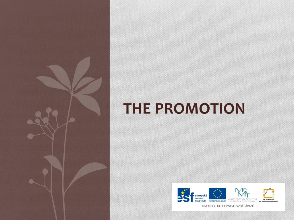 the promotion