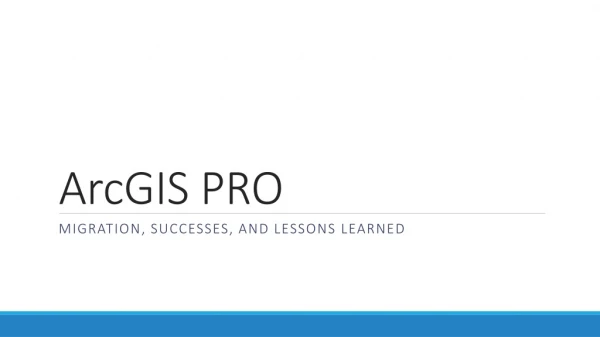 ArcGIS PRO