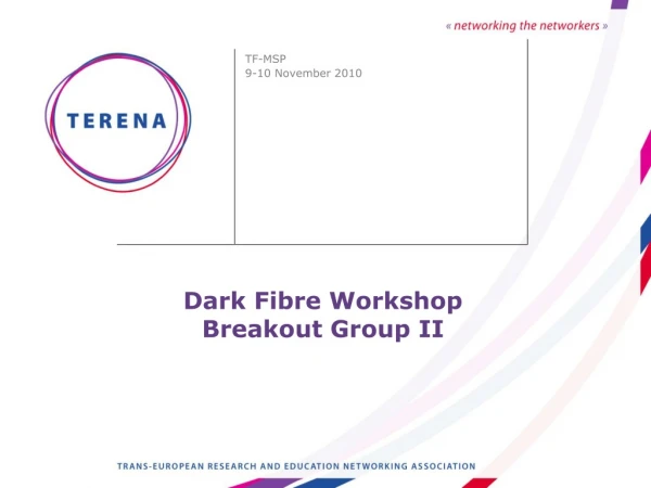 Dark Fibre Workshop Breakout Group II