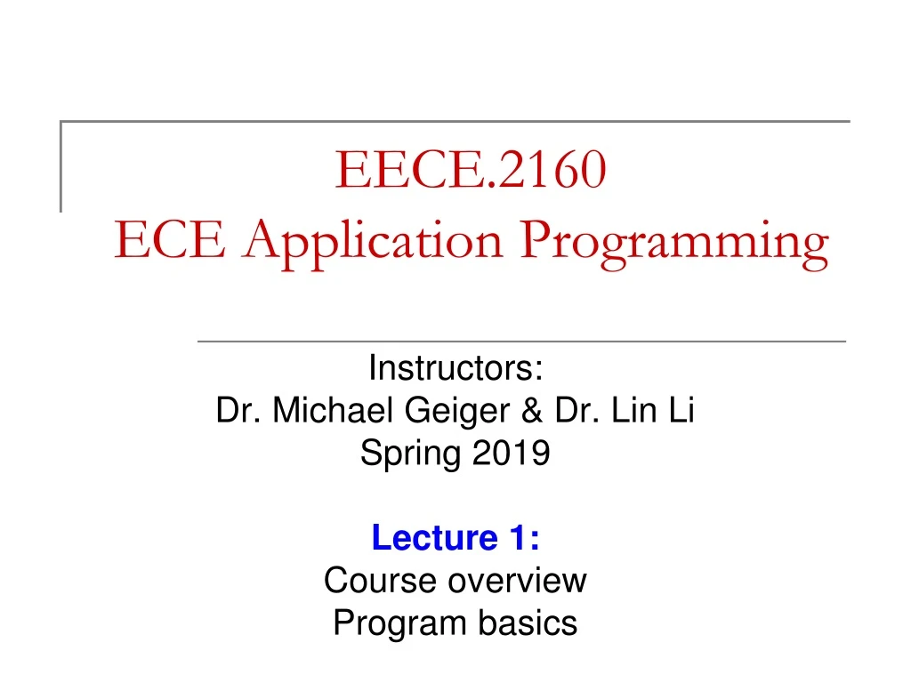 eece 2160 ece application programming